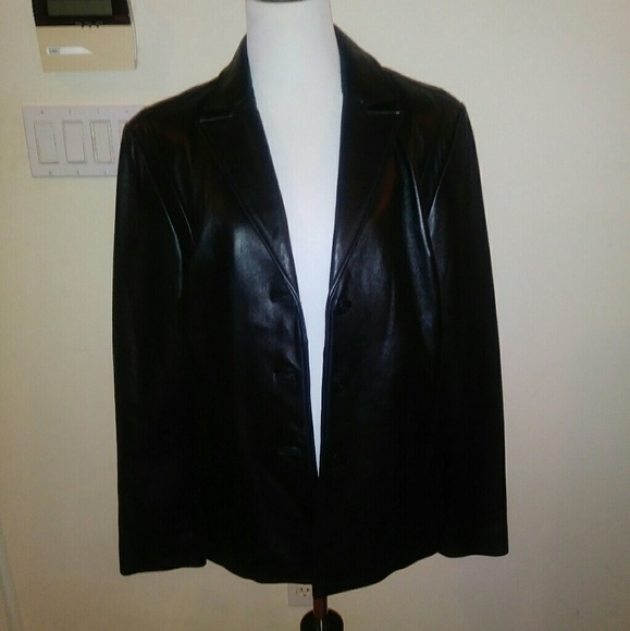 Kenneth Cole Reaction Leather Jacket size Large - Picture 1 of 5